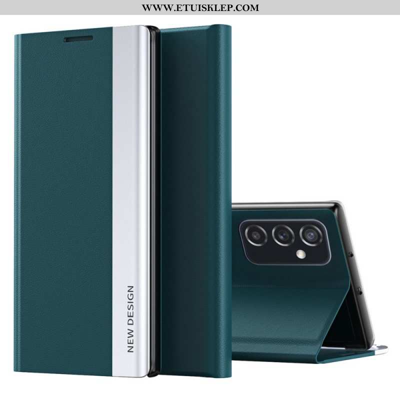 Etui Na Telefon do Samsung Galaxy M52 5G Etui Folio Magnetyczne Zapięcie Ze Sztucznej Skóry Litchi